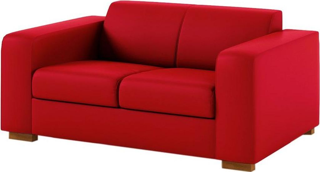 Zweisitzer-Sofa aus Ökoleder Gem-Margo red