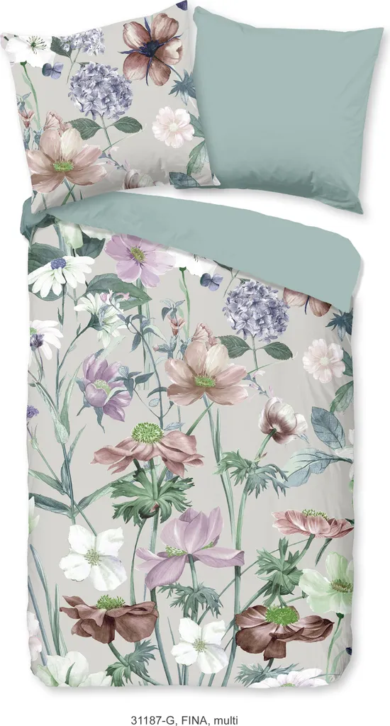 Tokokimo Set Copripiumino Matrimoniale 200x200cm Con Federe 80x80cm - Microfibra Spazzolata Grigio Scuro, Motivo Foglie Tropicali