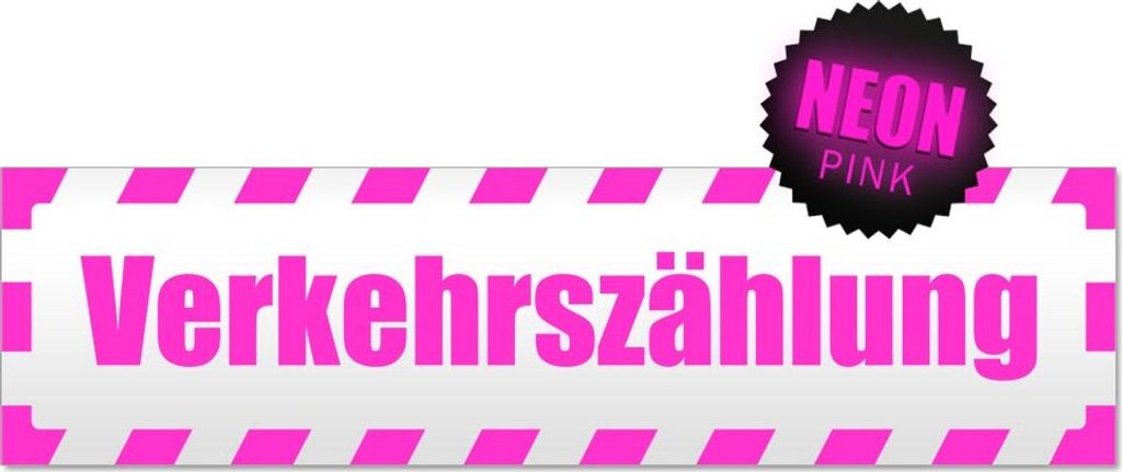 Verkehrszählung gestreift Magnetschild Schild magnetisch