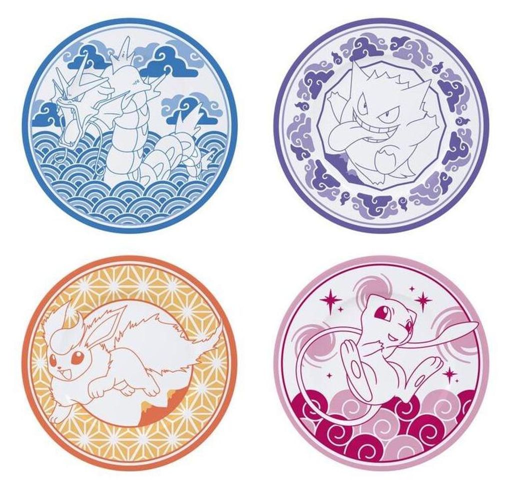 POKEMON - Satz von 4 Tellern - Japanischer Stil Produktbild 