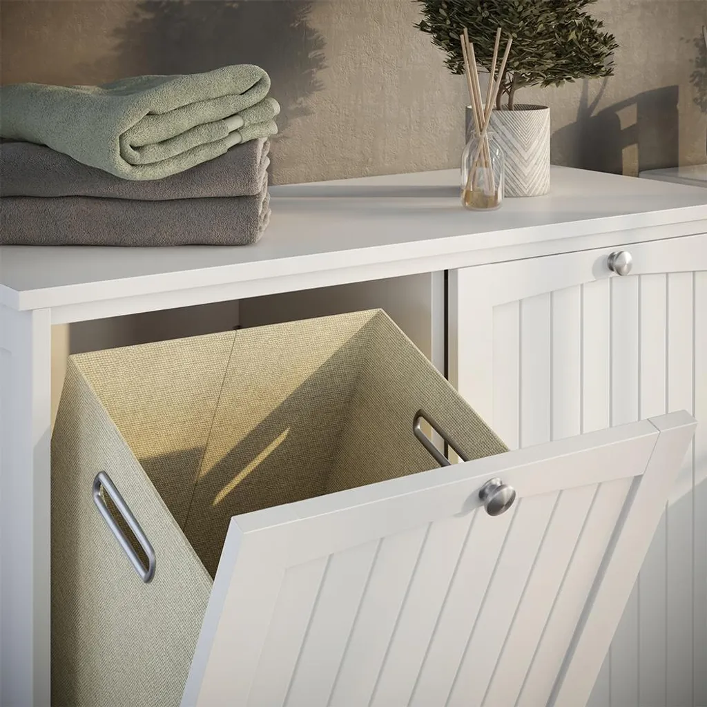 Acquista Vicco Armadietto Bagno Portabiancheria 83x80 cm Bianco