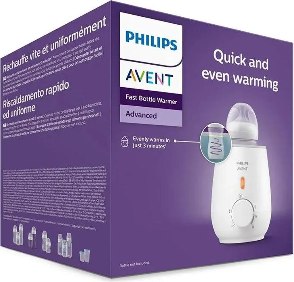 Philips AVENT SCF355/09 : Chauffe-biberon avec décongélation douce 3min - 4