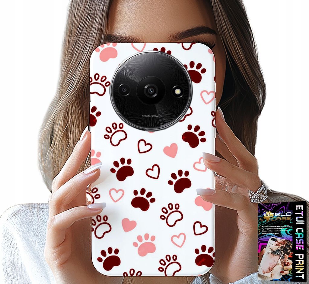Hülle Für Xiaomi Redmi A3 - Hundepfoten Auf Weissem Hintergrund, Hund, Katze, Bär