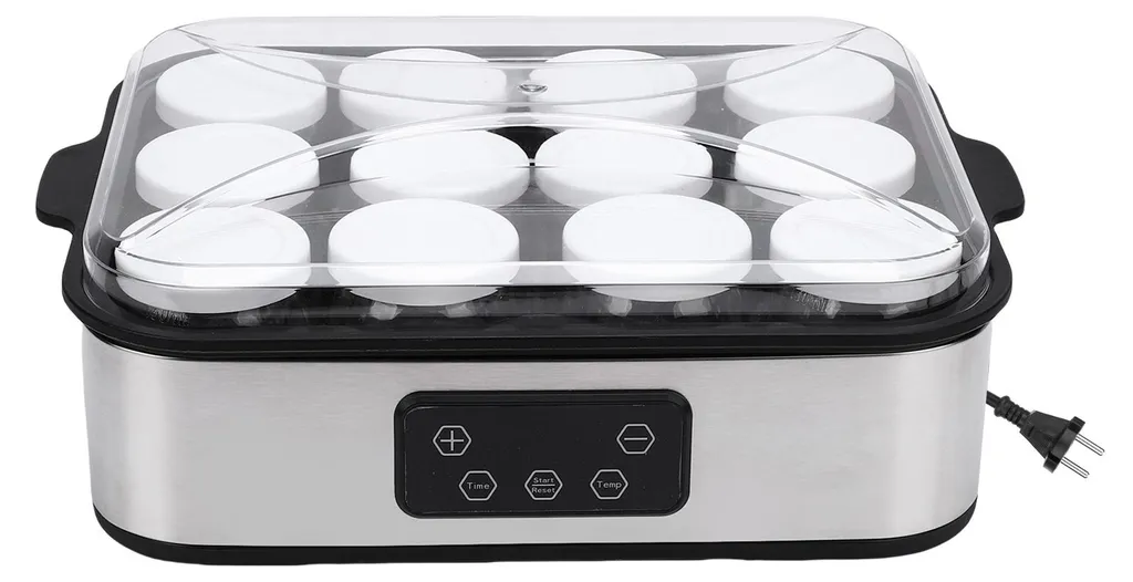 Grande yaourtière familiale 12 pots pour desserts maison sains 220V
