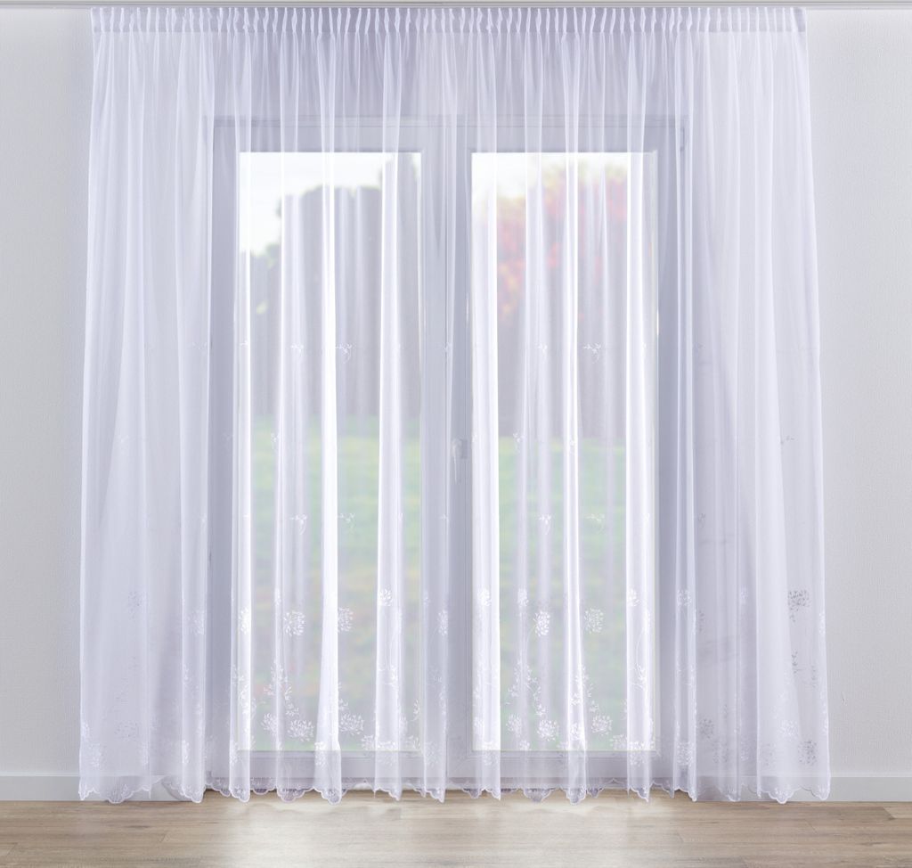 Dekoria Gardine mit Kräuselband, weiß, 100 x 160 cm