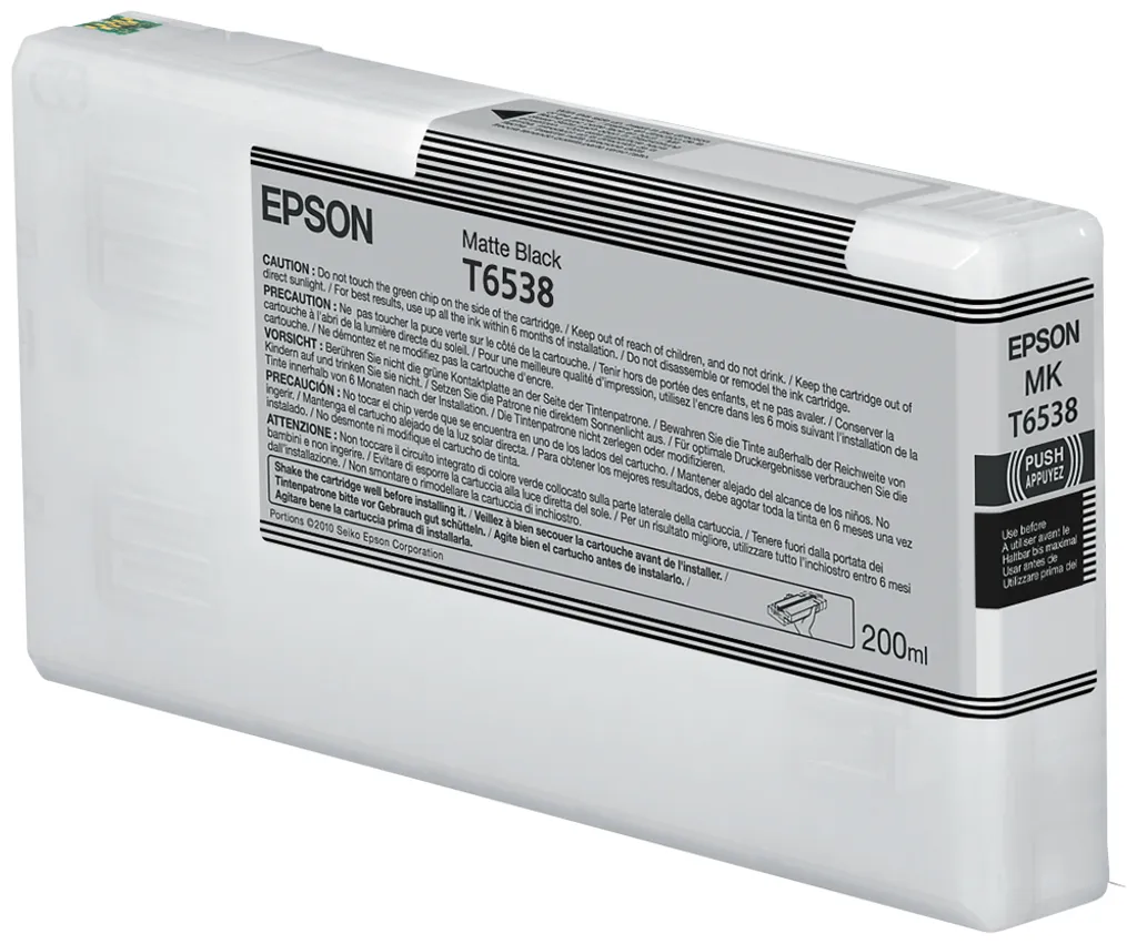 Cartouche encre Epson noir mat 200 ml pour tirage photo et art