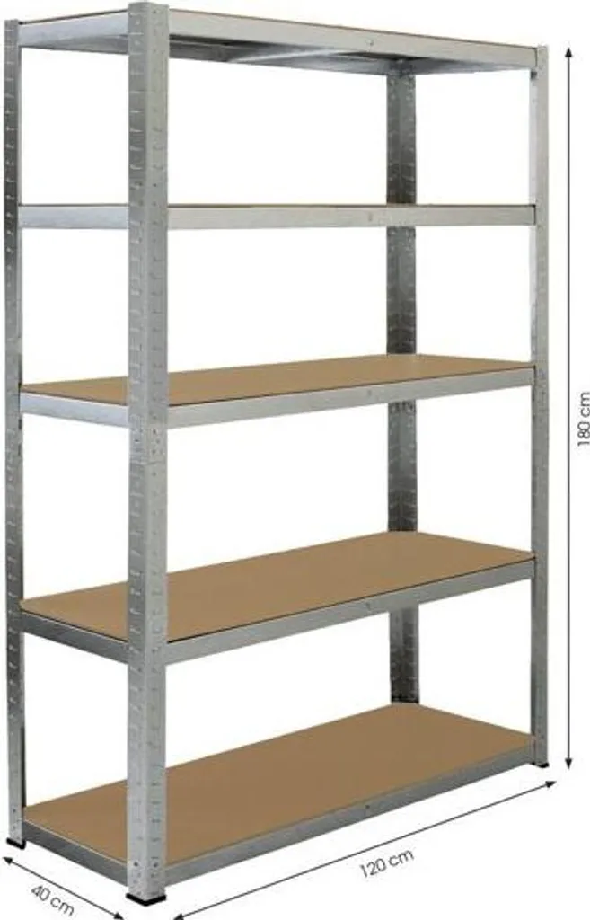 Etagère de rangement en métal robuste 5 tablettes et montage sans vis - 2