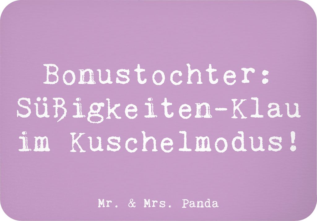 Mr. & Mrs. Panda Kühlschrankmagnet Spruch Bonustochter Überraschungen - Lavendeltraum - Geschenk, Patchworkfamilie, Notizhalter, magnet, Weihnach...