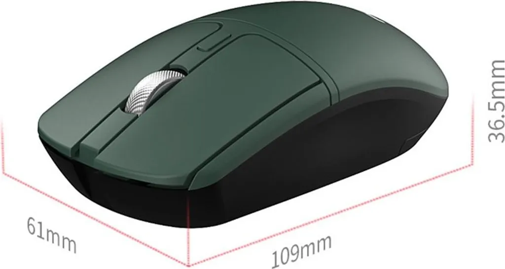 Mouse Wireless Silenzioso INF Green - Bluetooth 5.0 e Rotella in Metallo - 3