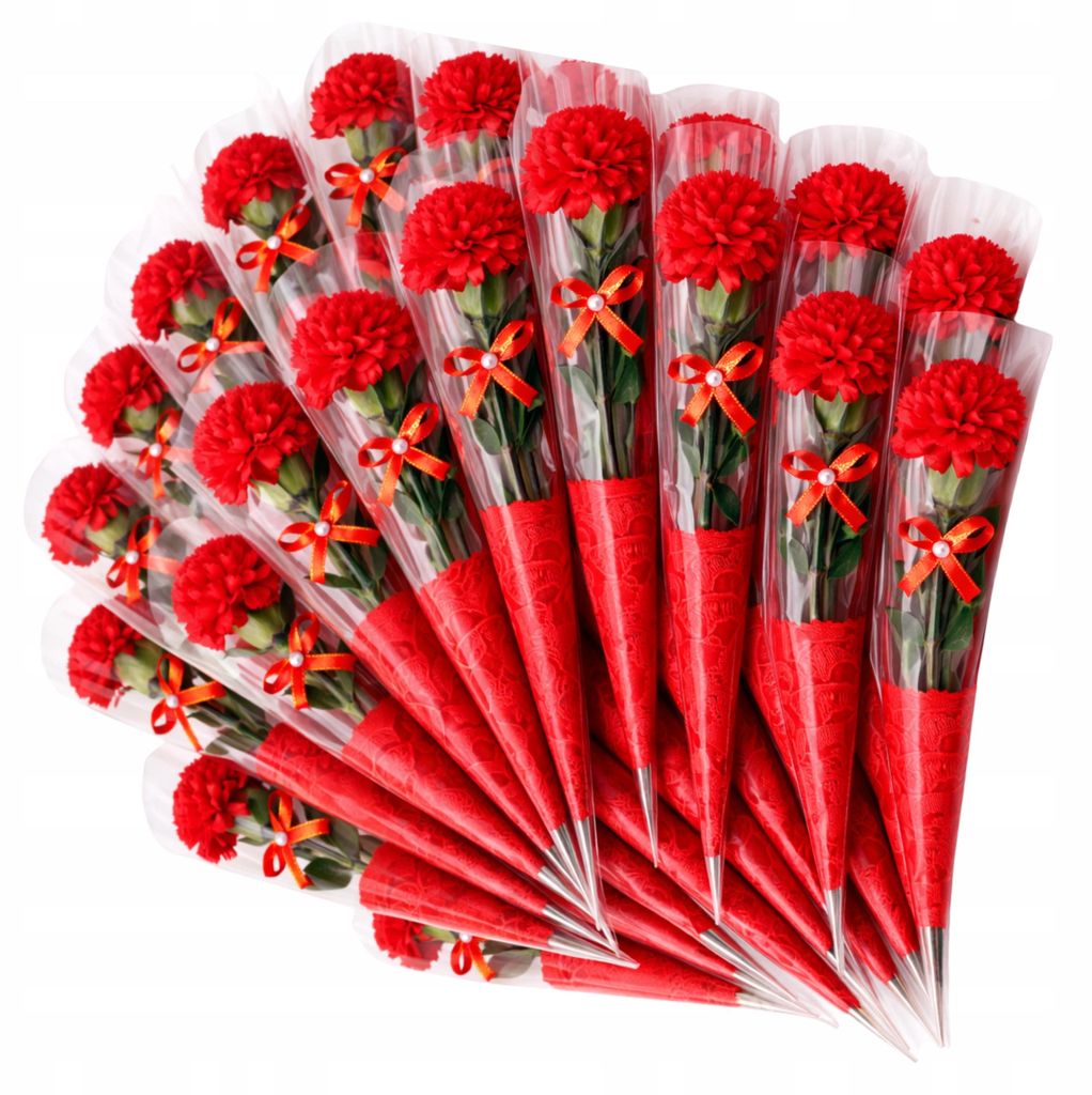 EDIBAZZAR | Duftende, dekorative Nelkenseife als Geschenk, 38 Stück, rot