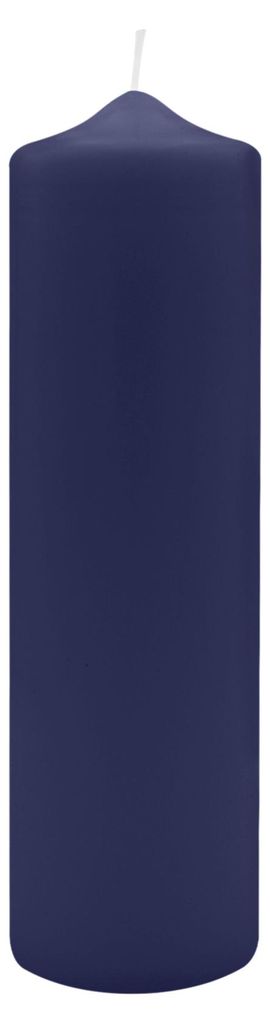 Spitzkopf Stumpen Kerzen Nachtblau Dunkelblau 25 x Ø 7 cm, 6 Stück
