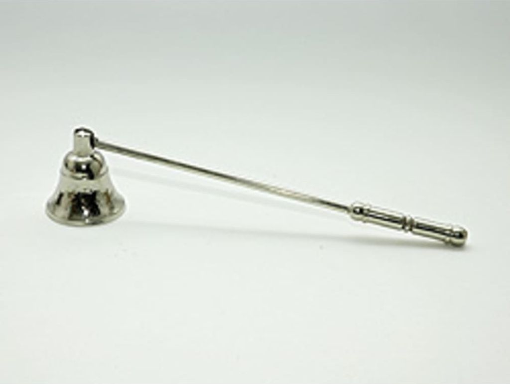 Eleganter Kerzenlöscher aus Chrom – Sicher & Stilvoll Kerzen löschen – 260mm lang, 50mm Glocke, Silber 1 Stück