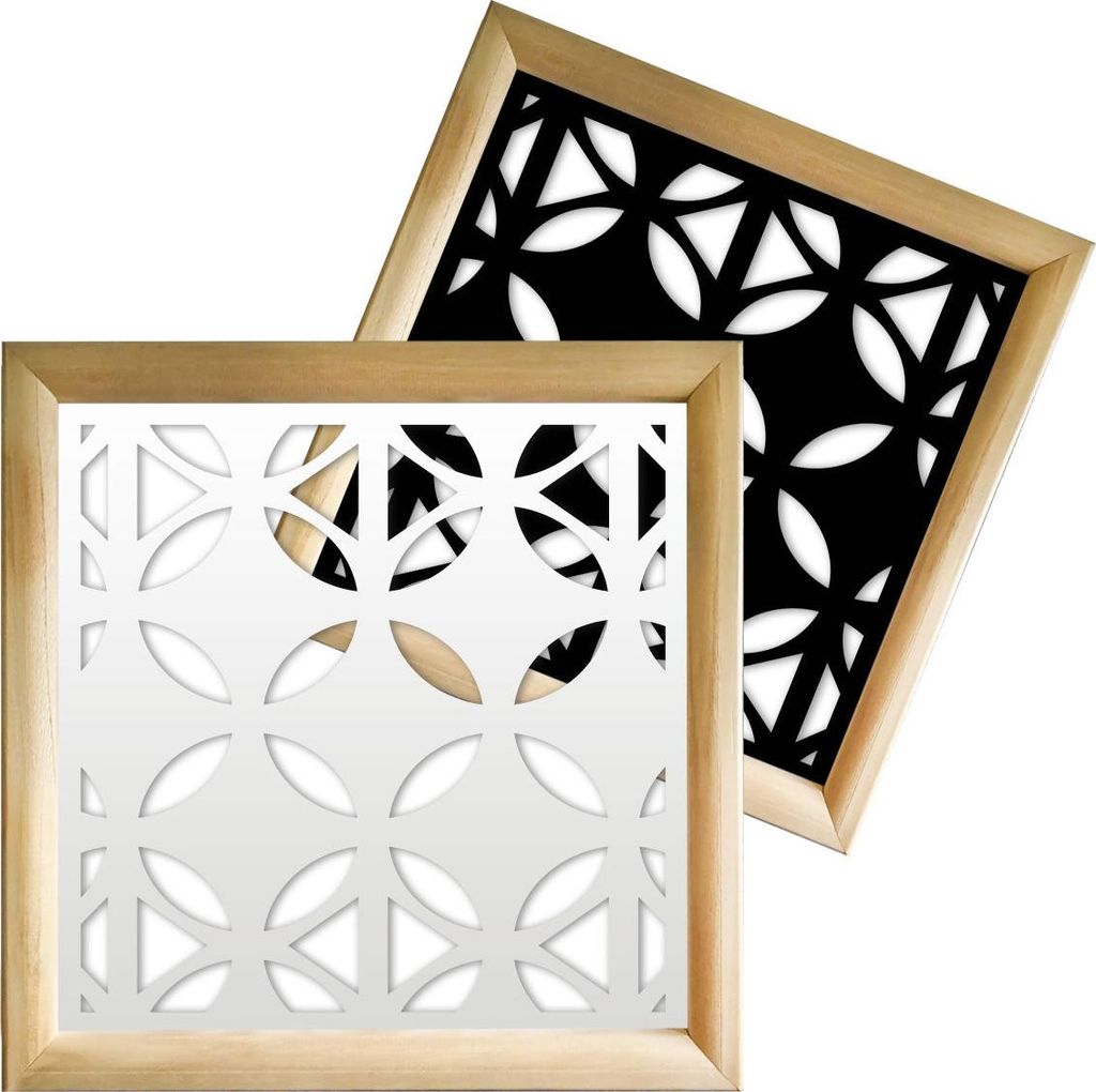 ALIEN - Moduli Decorativi in holz e PVC 98x98 cm weiß