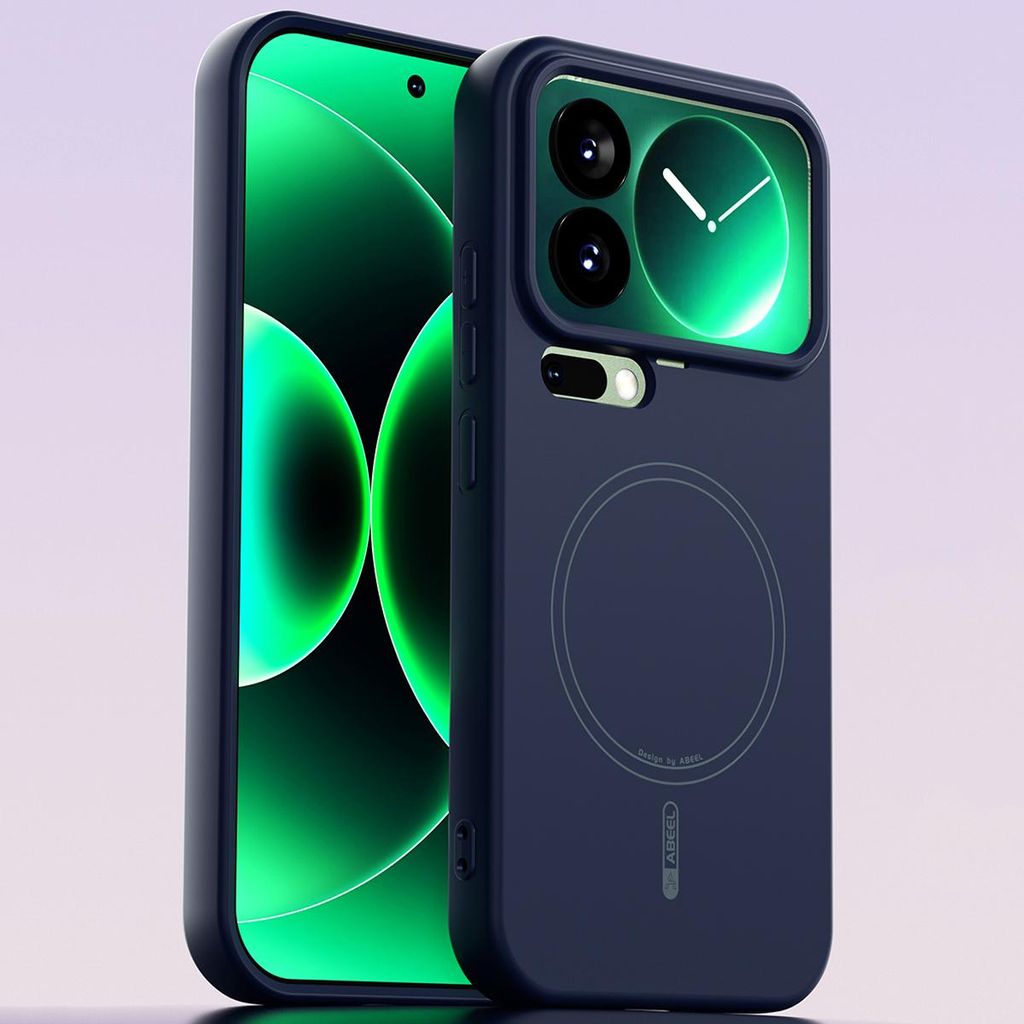 Magnetische Handyhülle für Xiaomi 17 Pro, MagSafe kompatible, Flüssig Silikon Stoßfest Kratzfest Hülle Dunkelblau