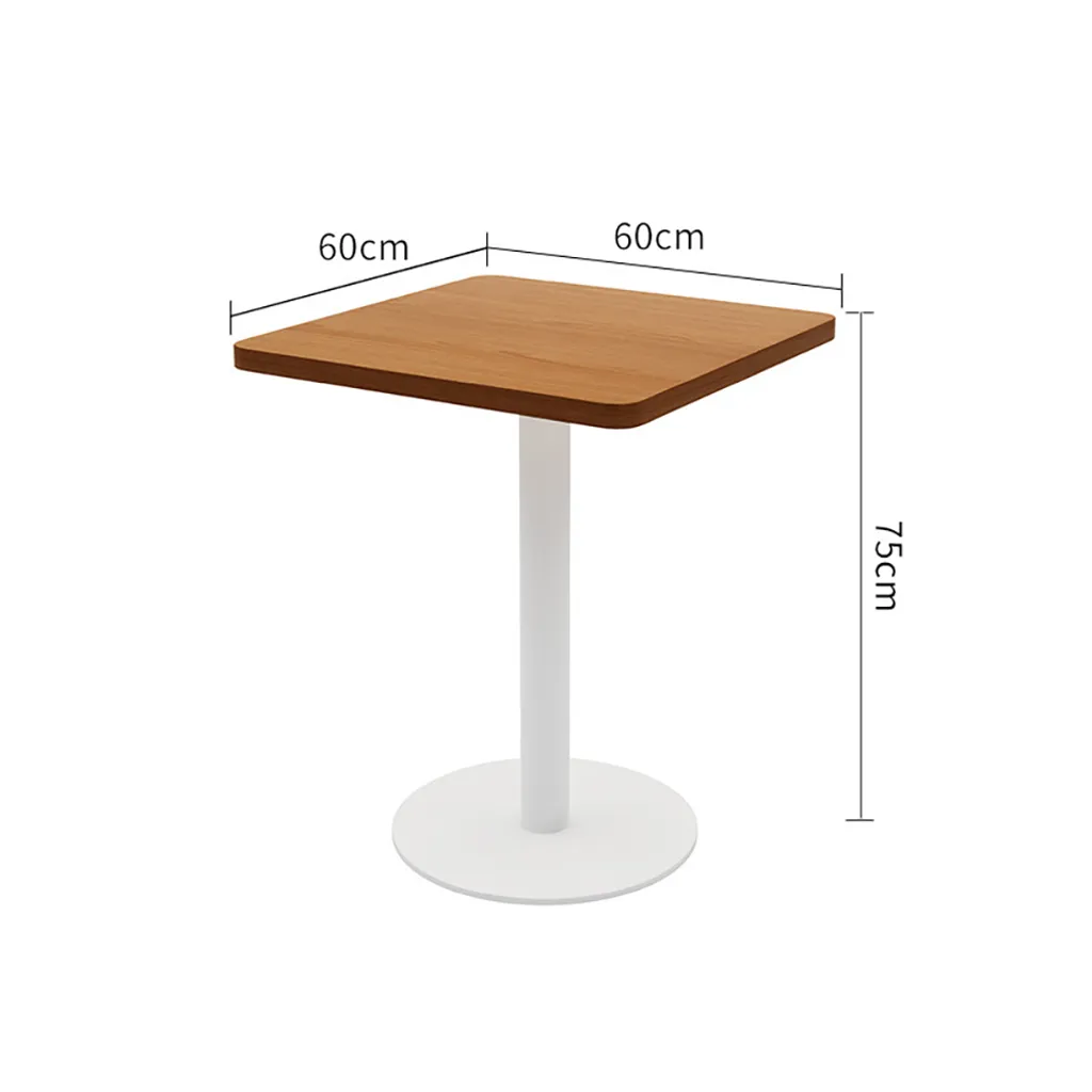 Table de cocktail carrée 60cm ZMBT en bois et métal robuste FZ4562