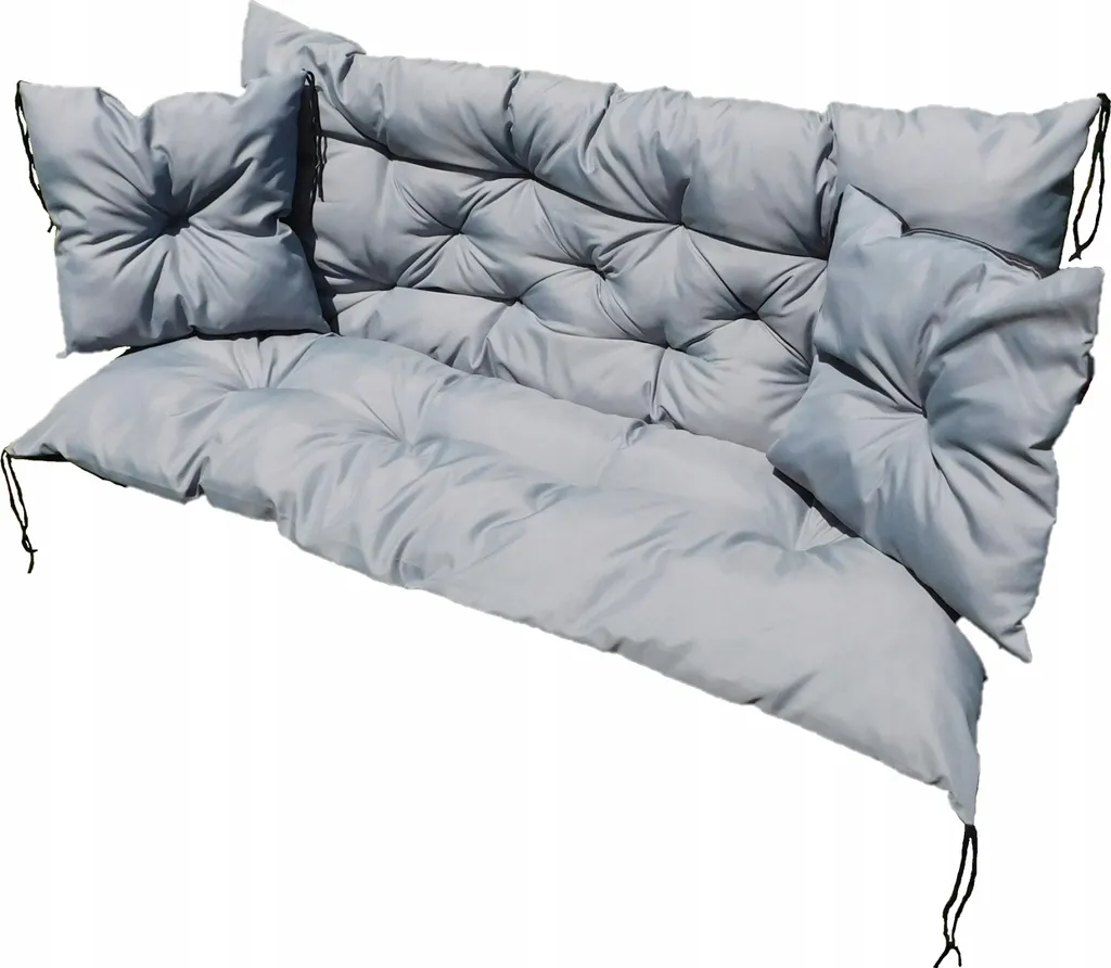 Coussin de jardin pour balançoire 100x60x50 cm, rembourrage épais +2p