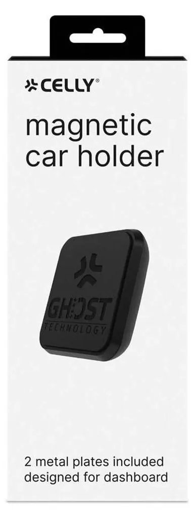 Supporto Cellulare Auto Magnetico Celly GHOSTFIX Nero Adesivo - 8