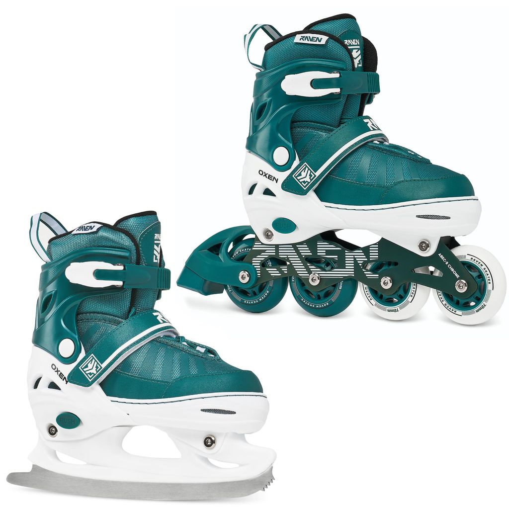 2in1 Inlineskates/Schlittschuhe Raven Oxen Teal 38-42 Produktbild 