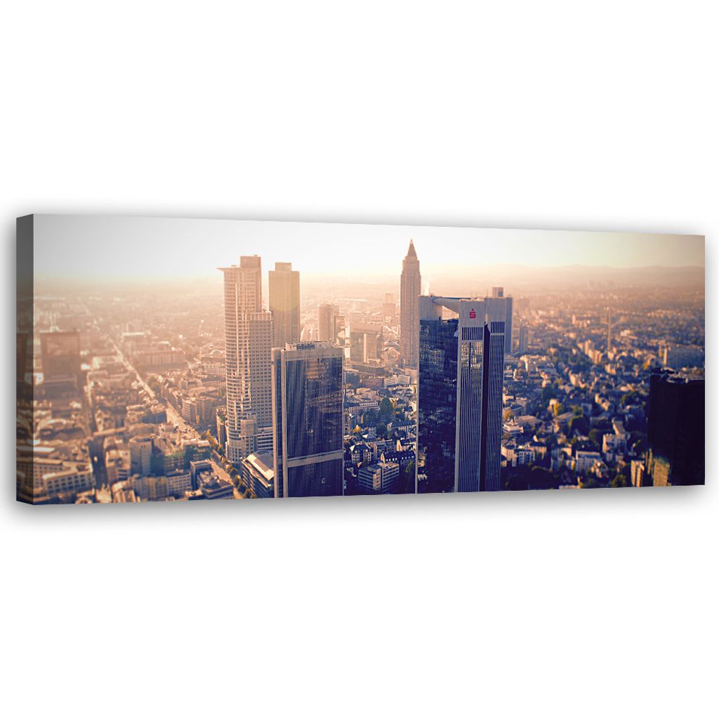 Leinwandbild Panorama von New York 120x40 Feeby Grau bild für die wand bereit zum aufhängen