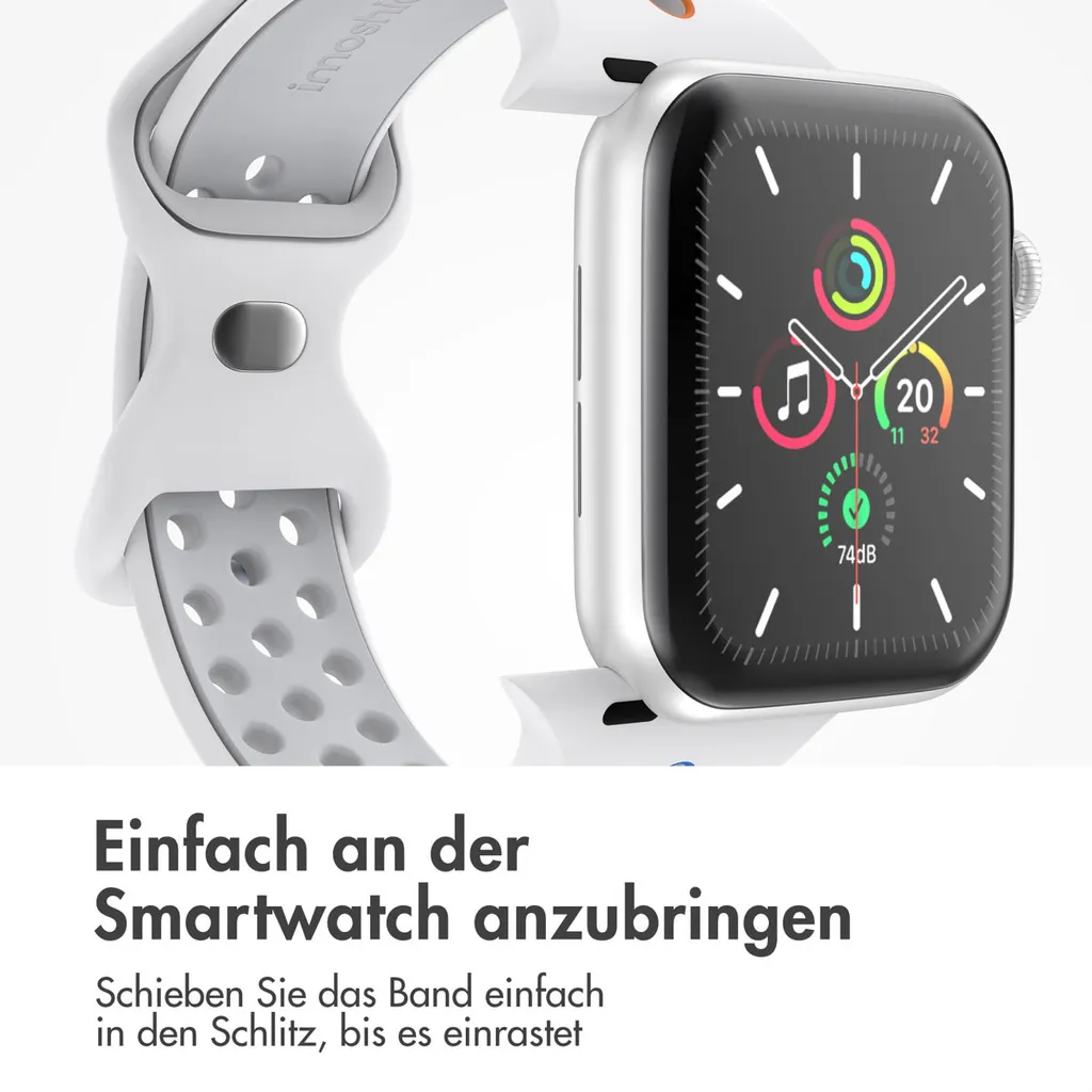 Watch Ultra - 49 mm, Watch Ultra 2 - 49 mm, Watch SE - 44 mm, Watch SE 2023 - 44 mm, Watch SE 2022 - 44 mm, Watch 9 - 45 mm, Watch 8 - 45 mm, Watch 7 - 45 mm, Watch 6 - 44 mm, Watch 5 - 44 mm, Watch 5 - 44 mm, Watch 4 - 44 mm, Watch 44 mm, Watch 42 mm, Watch 3 - 42 mm, Watch 2 - 42 mm, Watch 1 - 42 mm, Watch 10 - 46 mm Watch 10 - 46 mm Watch Band: imoshion Sport+ Band - 5