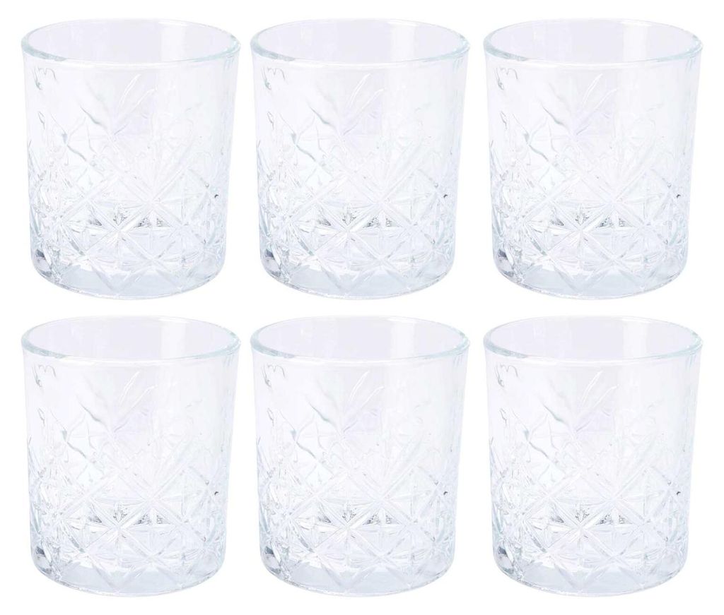 Set mit 6 Gläsern Excellent Houseware, Glas, 8x10 cm, 340 ml, transparent