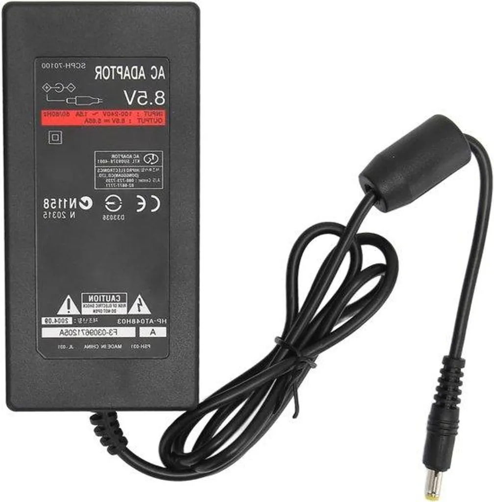 Bloc d'alimentation et câble de recharge console Slim 100-240V noir