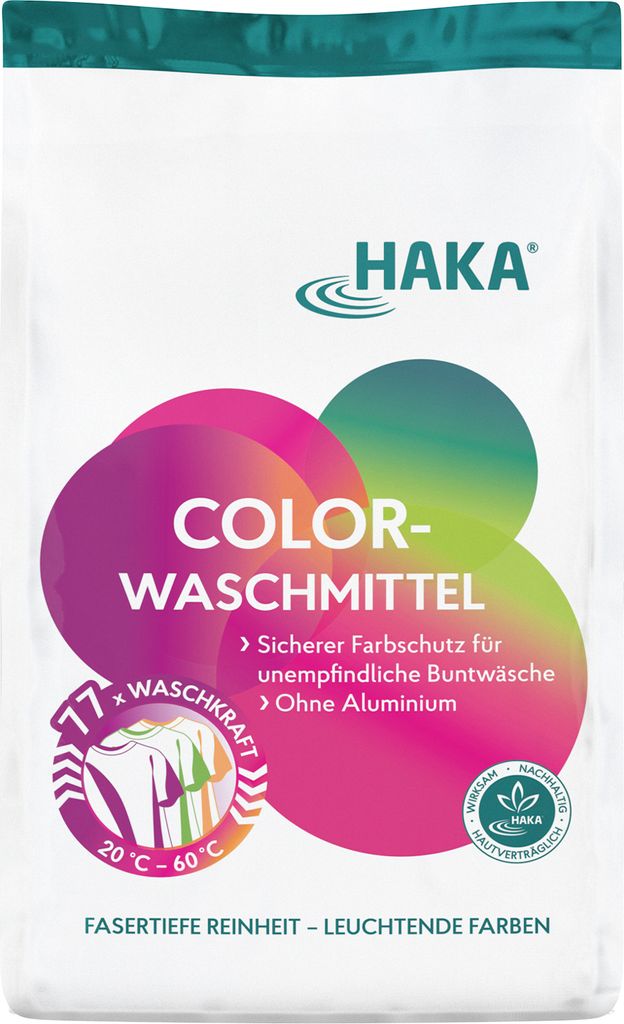 HAKA Colorwaschmittel 3kg Pulverwaschmittel für Buntwäsche, Produktbild 