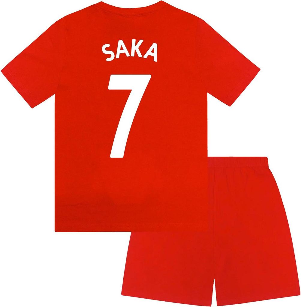 Arsenal FC - "Saka 7" Schlafanzug mit Shorts für Jungen GF1286 (146) (Rot)