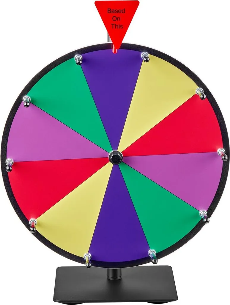 Roue de Fortune Stable et Facile à Monter avec Tableau Effaçable - 10