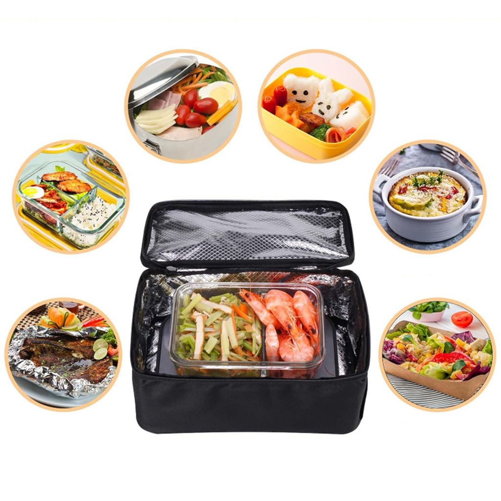 Lunchpaket,multifunktionaler Auto/Heim Mikrowellenherd für Picknickreisen im Freien,Konstante Temperatur, Heizung,80W,28*21*9.5cm