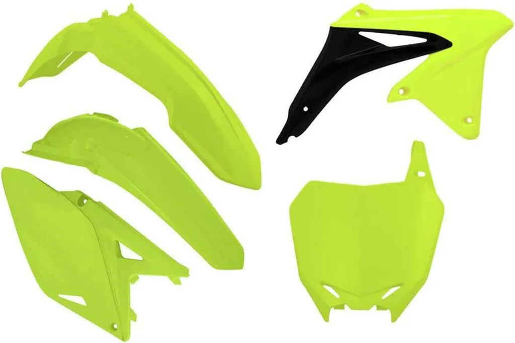 Réparer plastiques cassés Suzuki RM-Z250 : Kit Racetech Jaune Néon durable