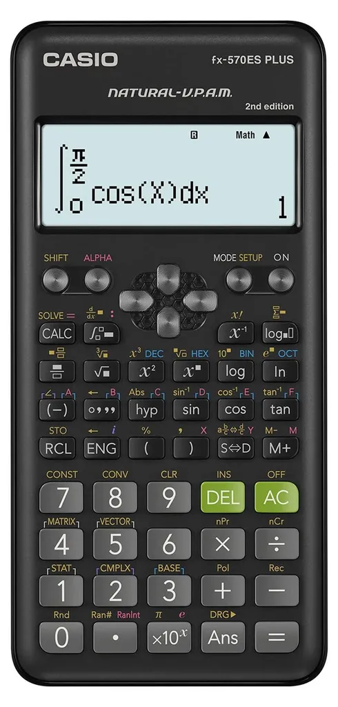 Nuova Casio FX-570ES PLUS-2 Calcolatrice Scientifica 2nd Gen Black