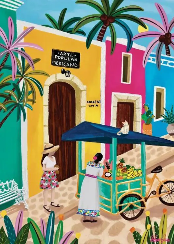 Jeu Puzzle 500 Pièces Pieces & Peace - Détente Thème Mexique Coloré