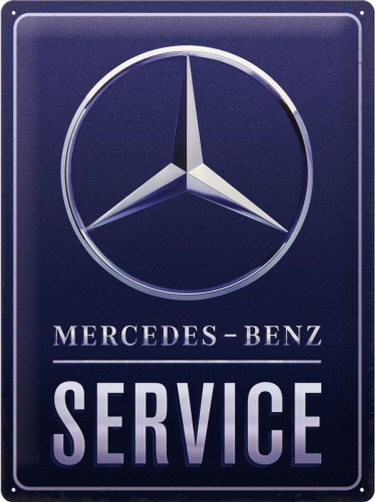 Nostalgic-Art - Blechschild 30 x 40 cm - Mercedes-Benz - Mercedes-Benz Service Blue