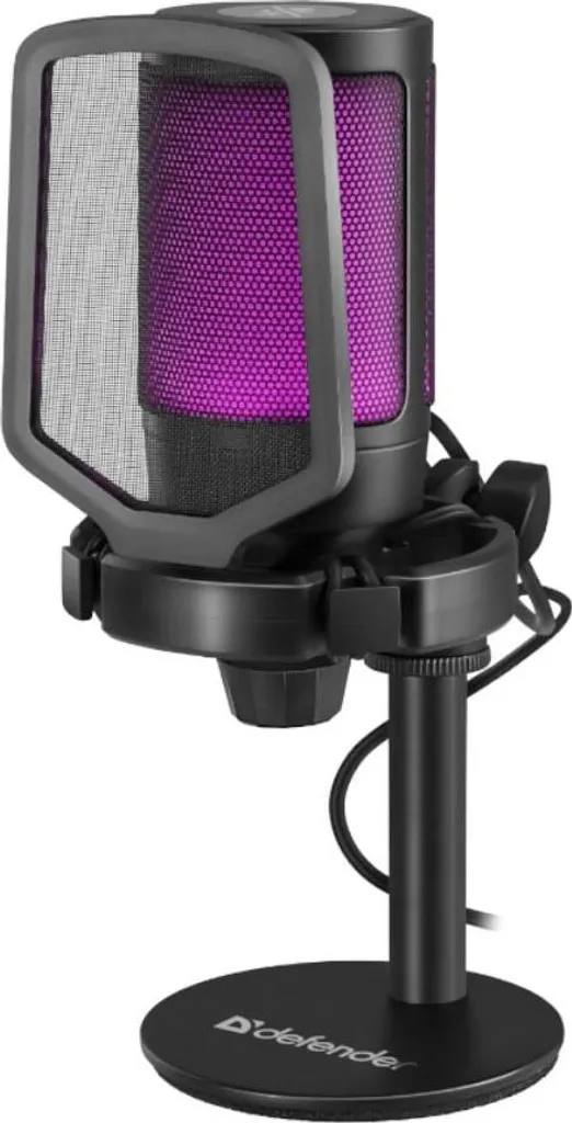 Defender IMPULSE GMC 600 microfono a filo con treppiede STREAM streaming RGB USB