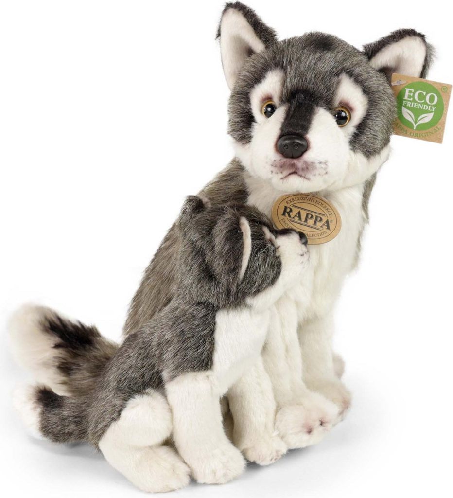 Lupo di peluche con cucciolo 27 cm ECO-FRIENDLY Immagine del prodotto 