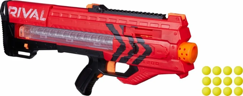 Nerf Rival Zeus MXV-1200 Rouge : Ne Manquez Plus Vos Tirs en Plein Duel