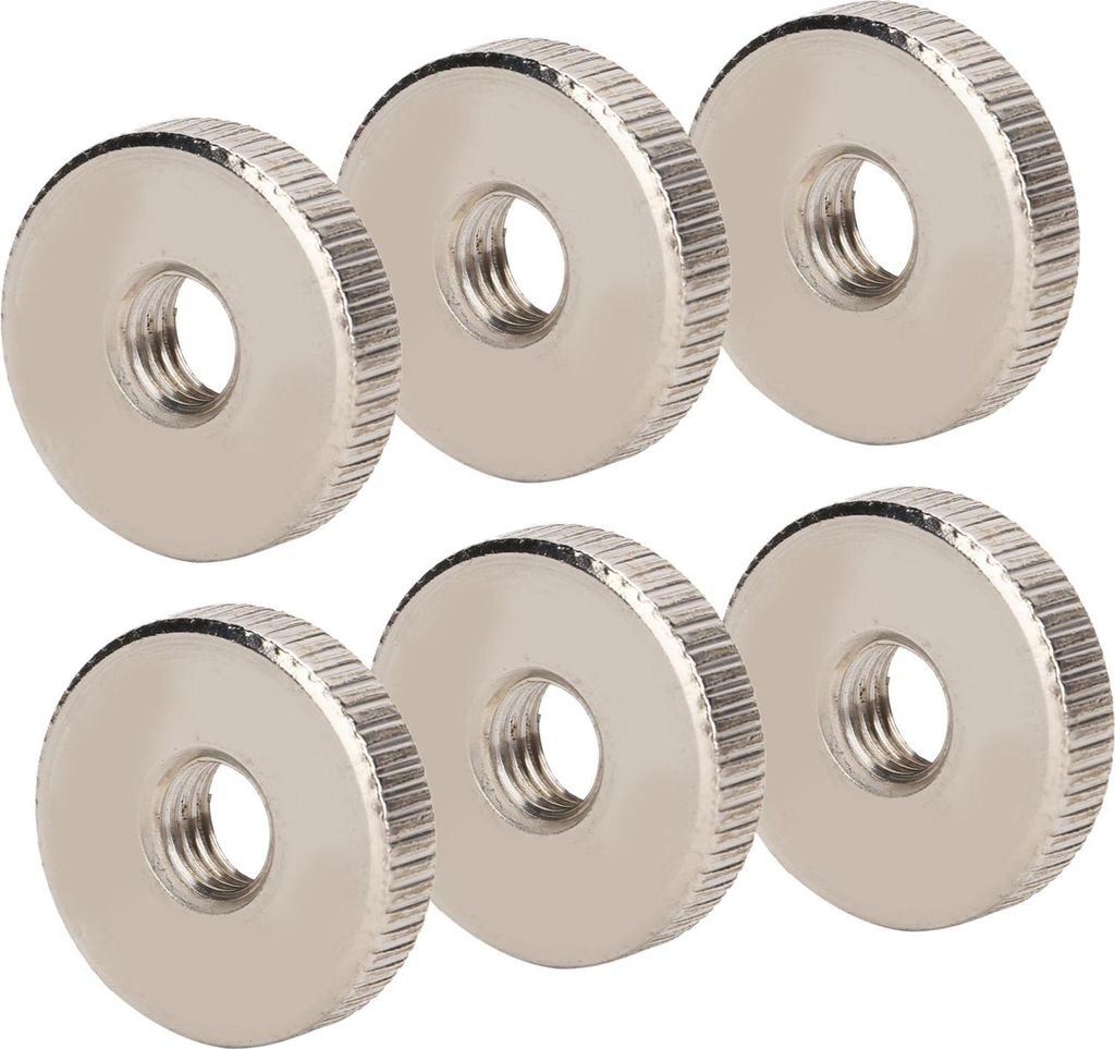10 Stück gerändelte Muttern aus vernickeltem Kohlenstoffstahl, Handdrehbefestigungsmaterial M8 GB807
