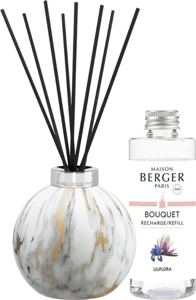 Diffuseur d'arômes Marbrure Blanc : parfumez durablement 180 ml