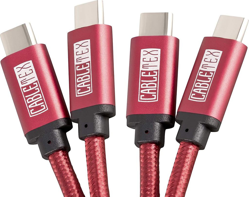 CABLETEX I Geeignet für MacBook Pro, Galaxy S8+, S9, S9+, Huawei P20 Pro, OnePlus 3, 5, HTC 10 I Ladekabel Nylon Textilkabel Datenkabel I CABLETEX...