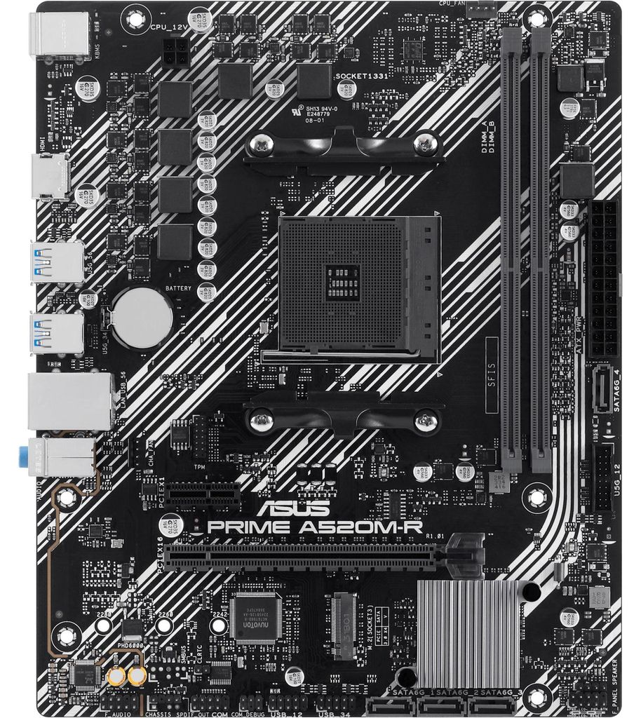 ASUS PRIME A520M-R, AMD, Socket AM4, AMD Ryzen 3000 Series, Zdjęcie produktu 