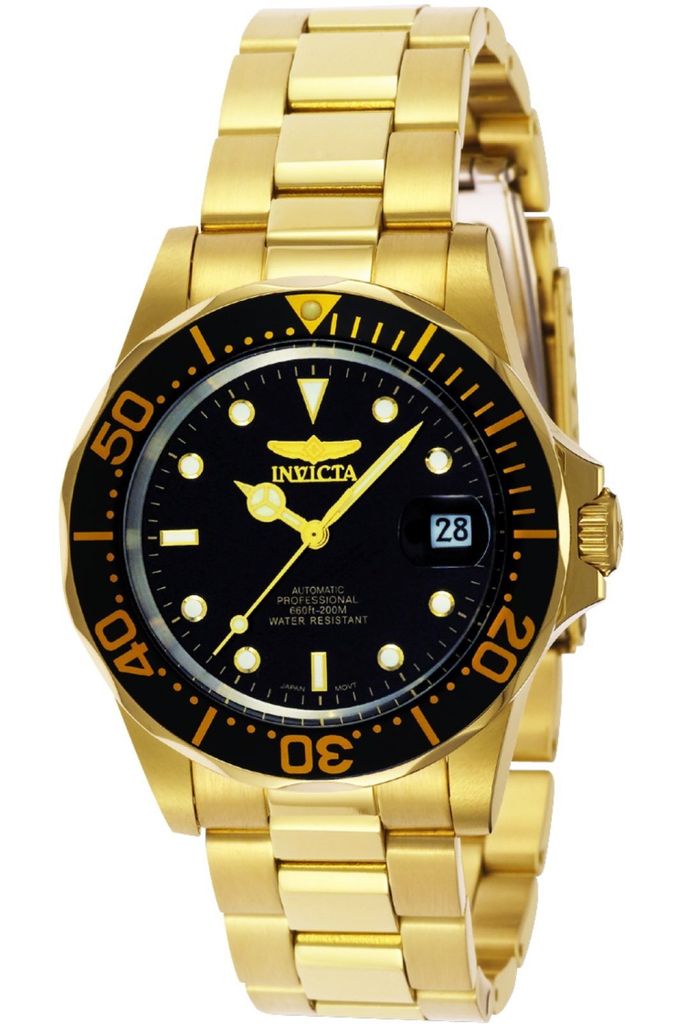 Invicta Pro Diver 8929 Herren uhr - Wasserdicht - Analog - Automatikuhr - Edelstahl mit schwarzen zifferblat - 40mm