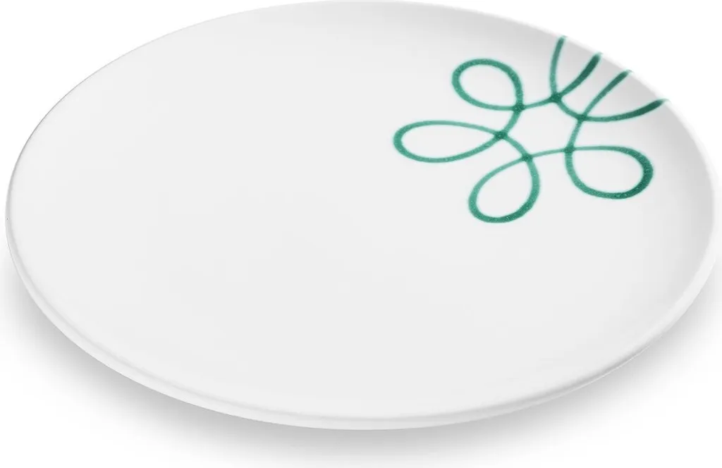 Assiette plate 25cm Gmundner Keramik Pur Flammé Vert Haute Qualité