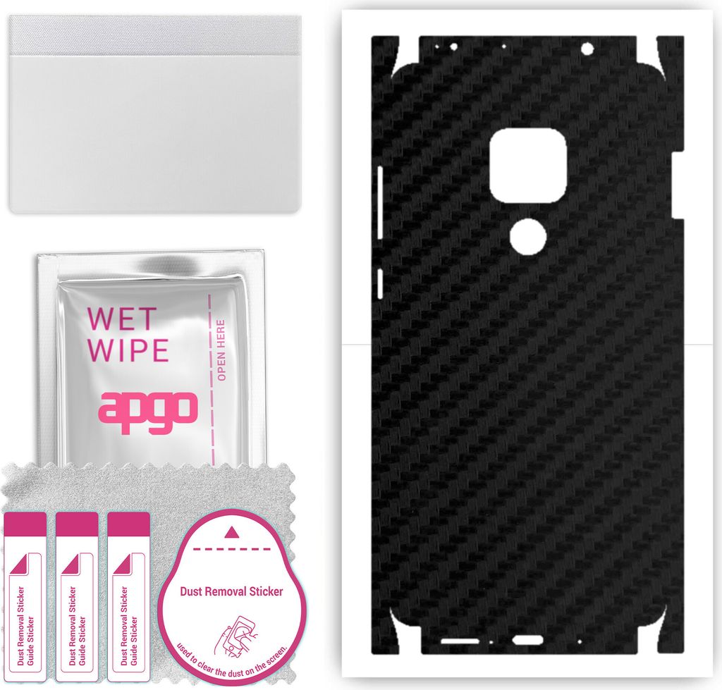 apgo Rückseite + Seiten Schutzfolie, Skin, kompatibel mit Huawei Mate 20, Hinten Displayschutzfolie aus Vinylfolie, kratzfest, einfache Montage - ...