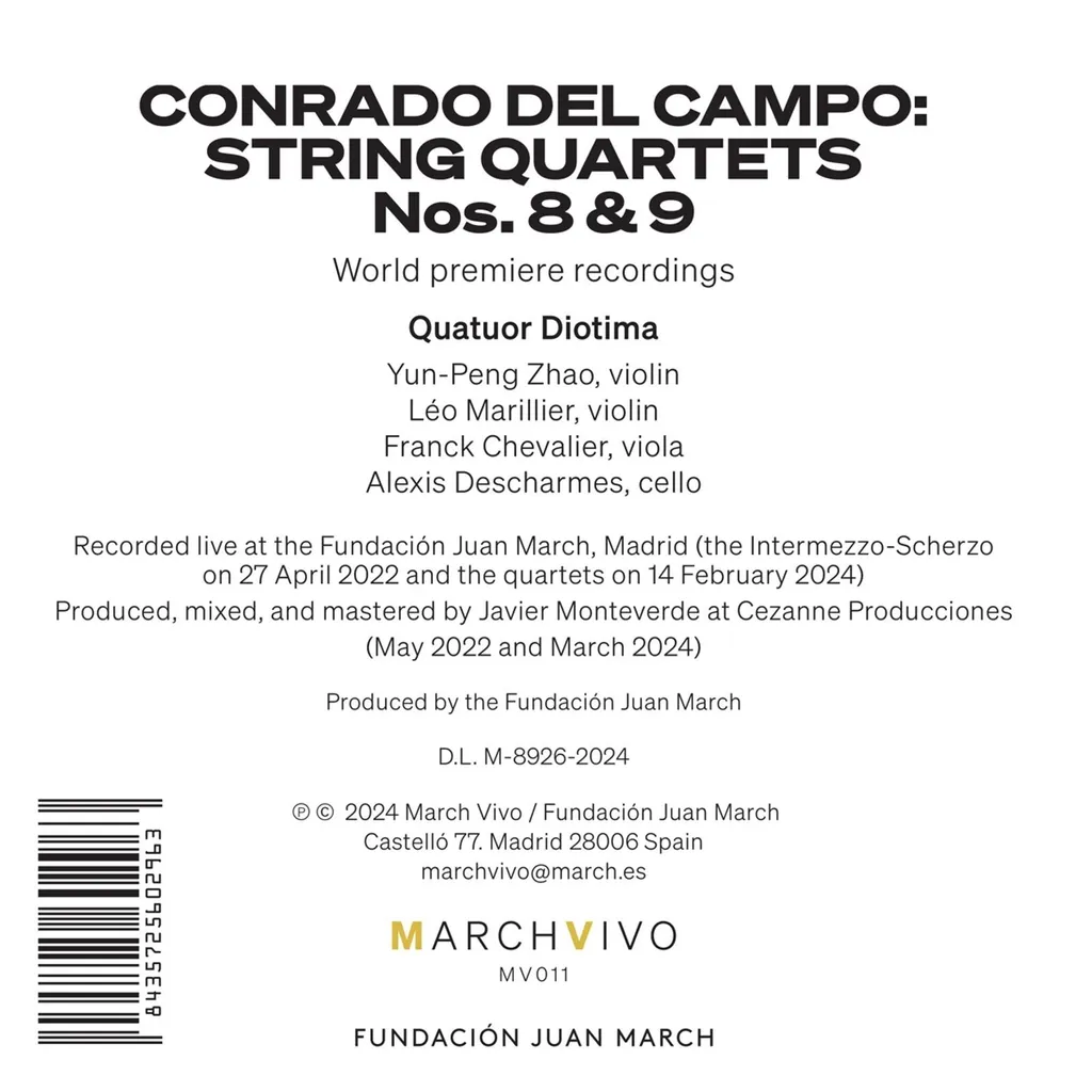 Quatuor Diotima : String Quartets Nos. 8 & 9 - CD Musique Classique