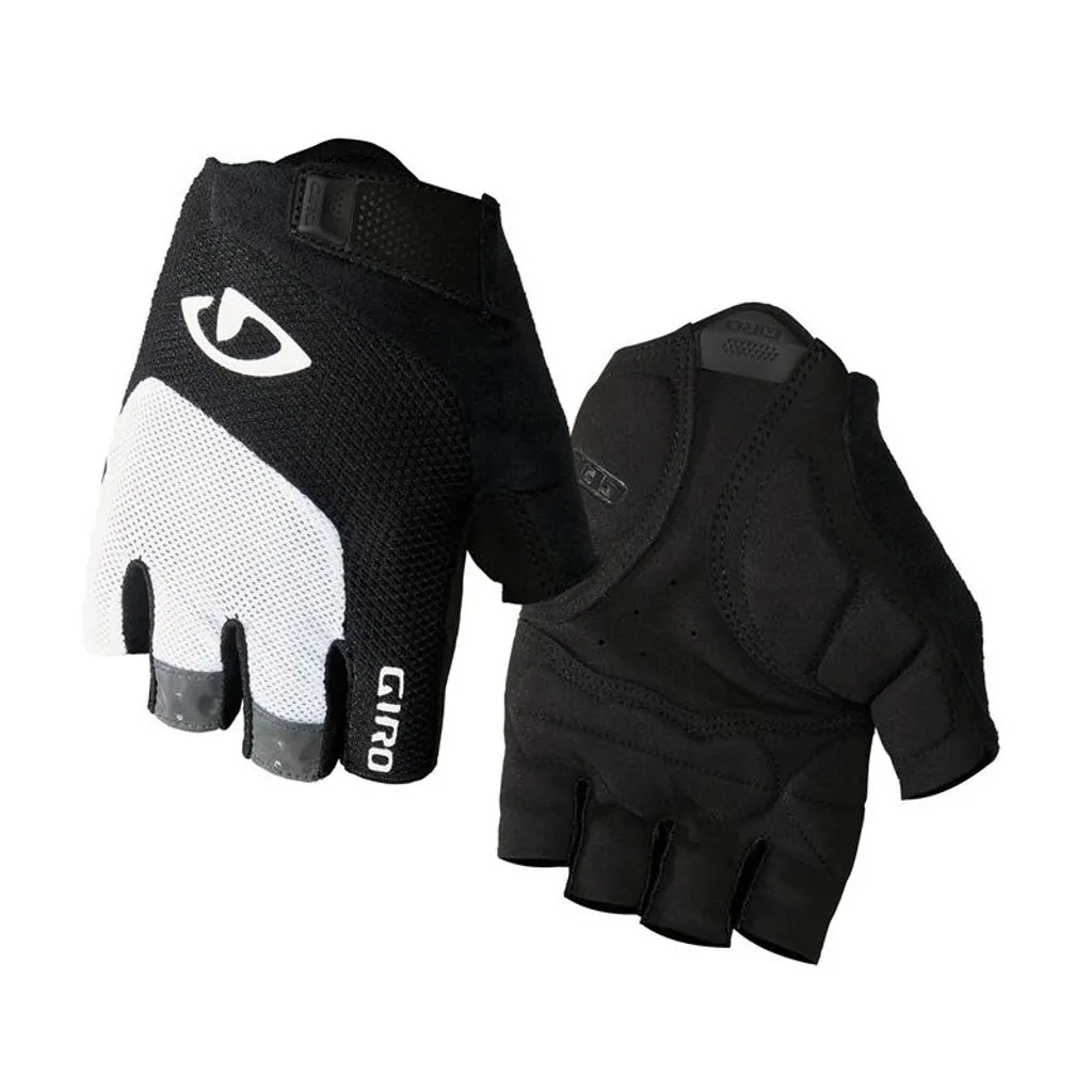 Mitaines de Cyclisme Homme Giro Bravo Blanc et Noir Taille M Été Route
