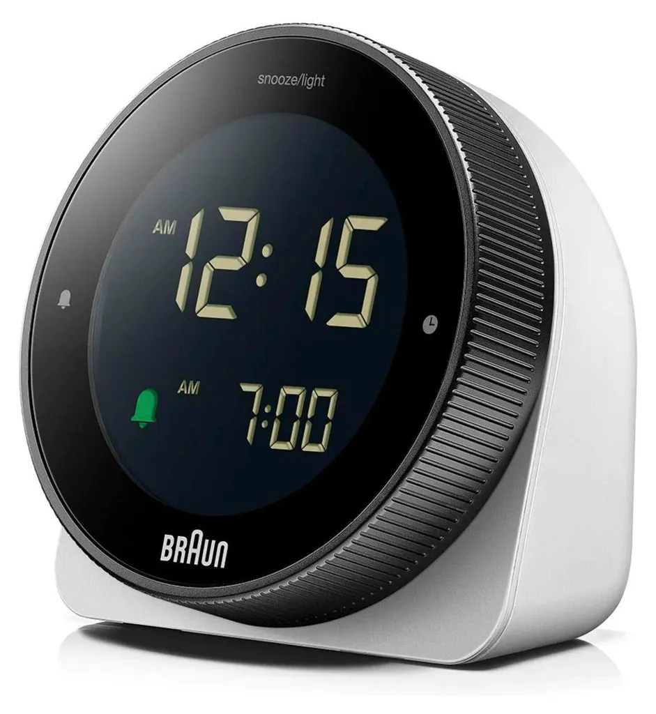 Réveil radio piloté blanc Braun BC 24 W DCF affichage LCD numérique - 3