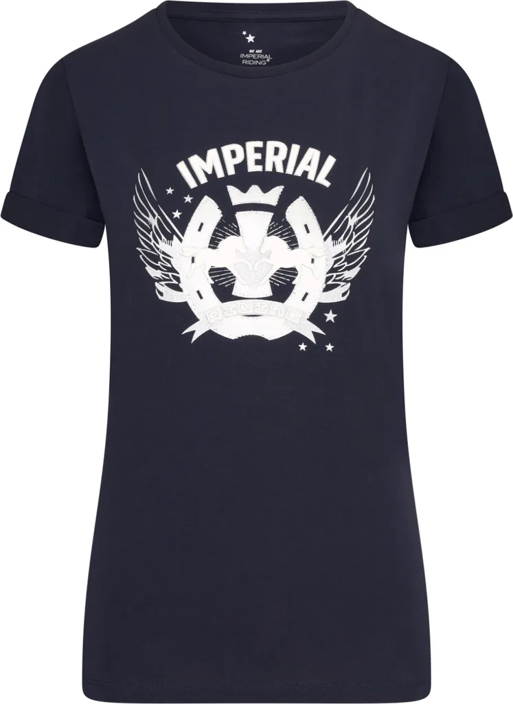 T-shirt équitation manches courtes Navy Imperial Riding pour cavalière