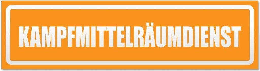 Kiwistar Kampfmittelräumdienst invertiert Magnetschild Schild magnetisch - 30cm Orange - Magnetfolie für Auto PKW Kfz