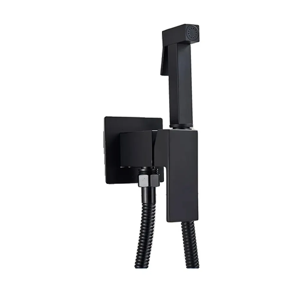 Rubinetto Bidet Nero Opaco Ottone Massiccio - Stile Minimal Minimalista